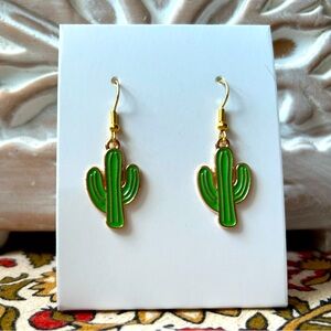 🌵Handmade Cactus Earrings - 1.25” drop - New